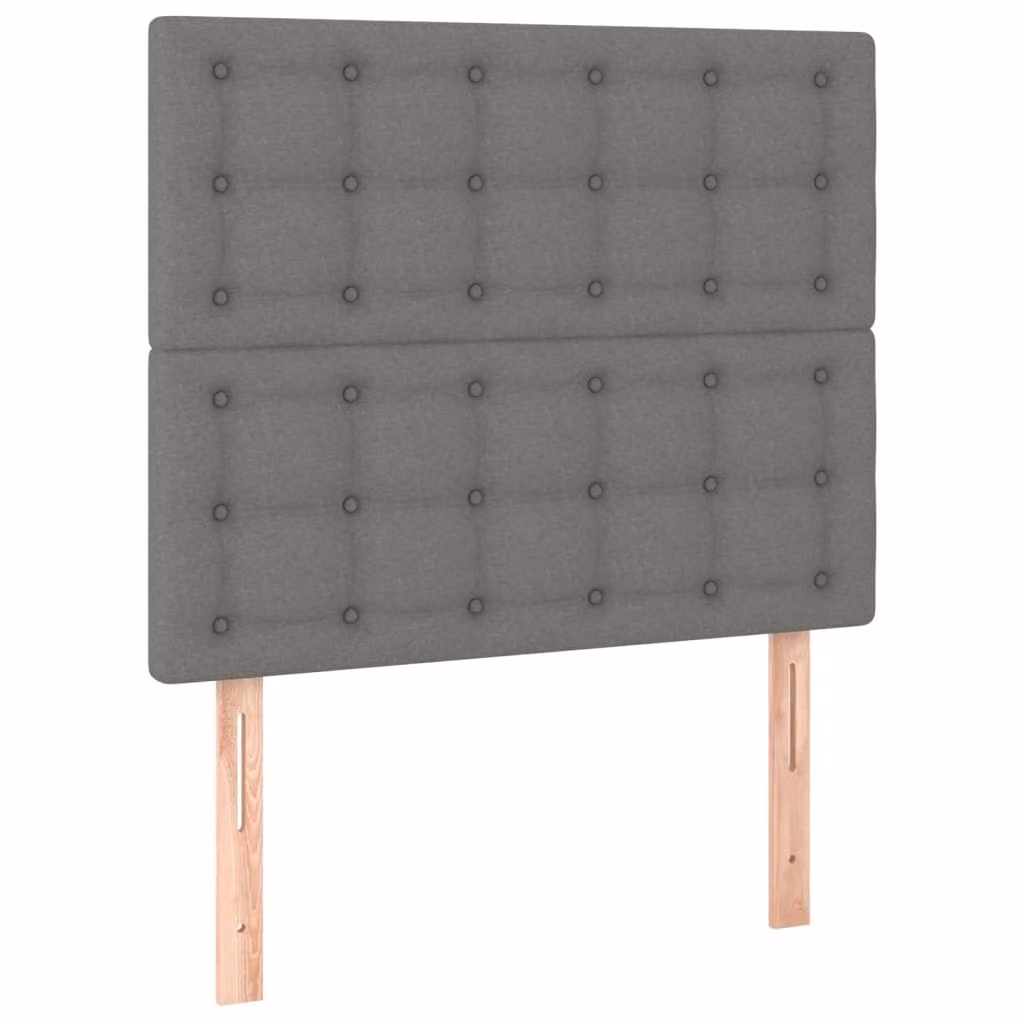 Testiera Grigio Scuro 80x5x118/128 cm Tessuto