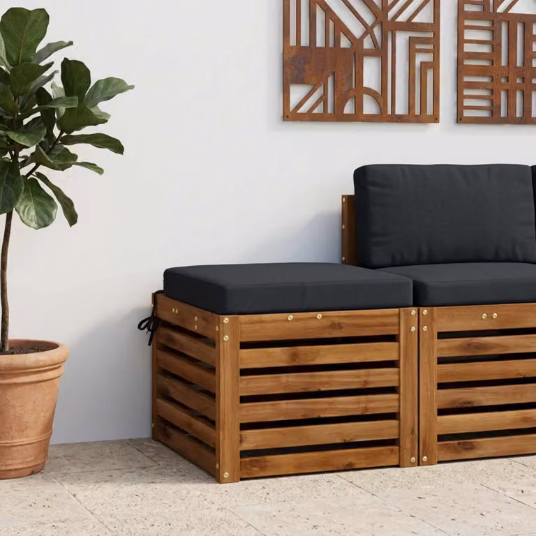 vidaXL Cuscino per sedile SOEST in poliestere blu con rivestimento rimovibile e lavabile