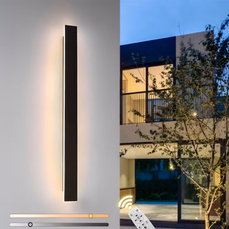 Lampada da parete esterna a LED, 120 cm, dimmerabile, 25 W, con telecomando