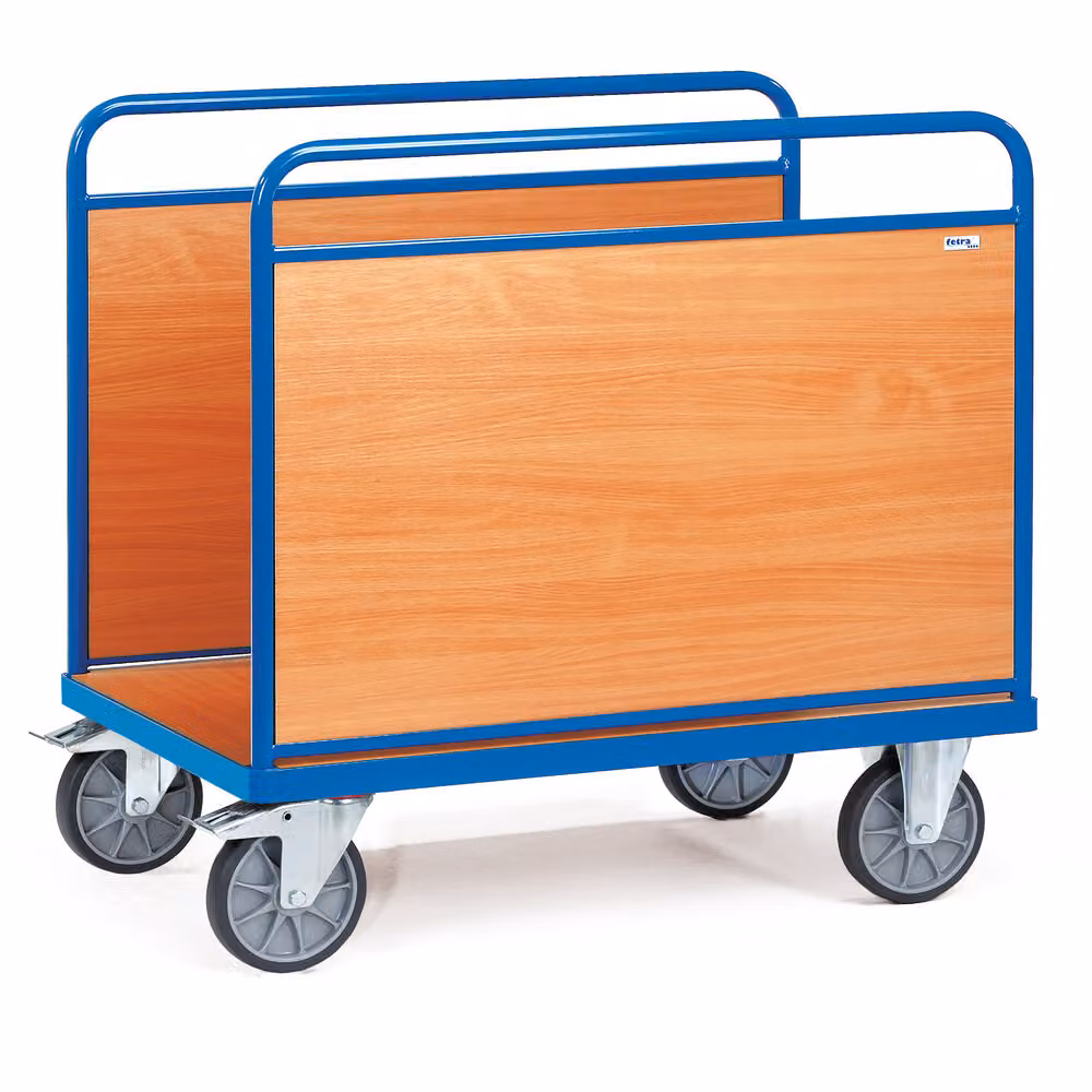 Carrello per balle Fetra Multivario con decorazione in faggio, superficie di carico 1000x700 mm, sistema modulare