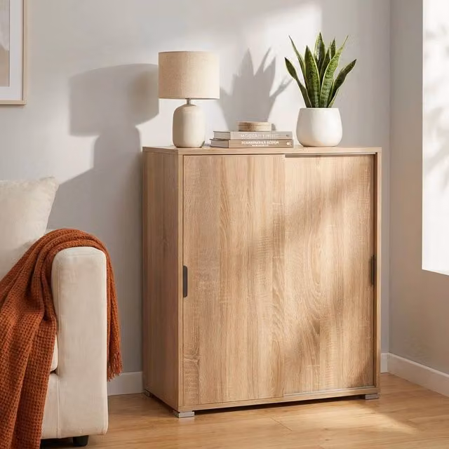 Armadietto da Bagno con 2 ante in Legno Composito cm 75x38x85 - KODEY