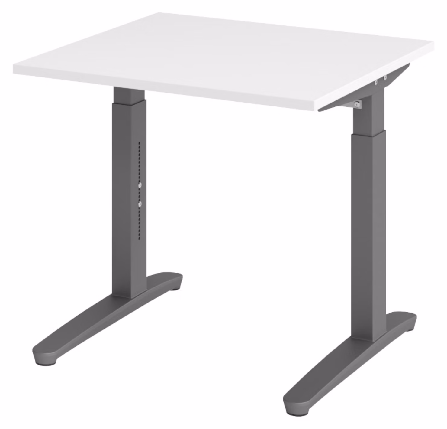 Scrivania bümö Serie XB - Decorazione: bianco, dimensioni: 80 x 80 cm, struttura: grafite