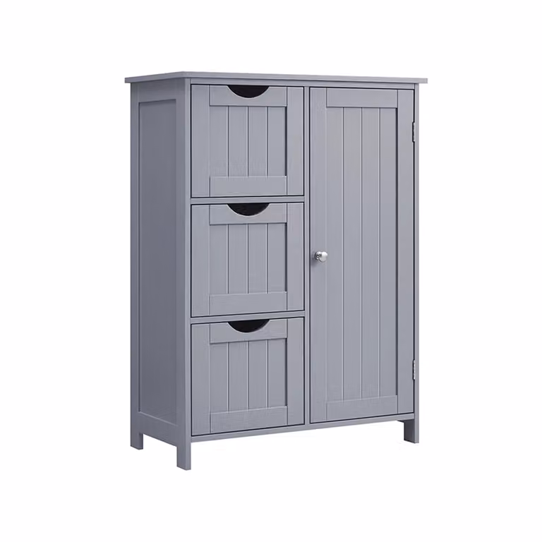 Mobile da Bagno, con 4 Cassetti, 30 x 55 x 82 cm, Grigio Tortora / Con 3 Cassetti (30 x 60 x 81 cm)