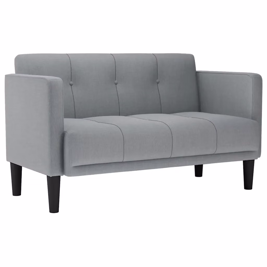 Divanetto moderno vidaXL in tessuto grigio per soggiorno L: 111 cm, P: 67 cm, H: 74,5 cm – 2