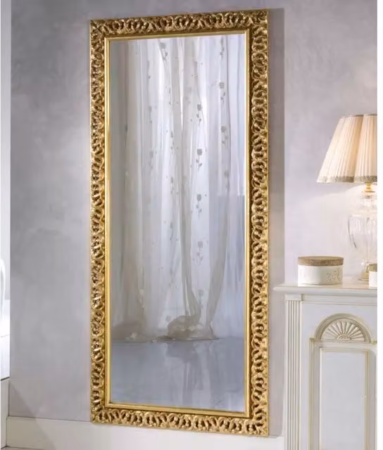 Specchiera in foglia oro rettangolare 90 x h. 148 x p. 4 - Mobili 2G
