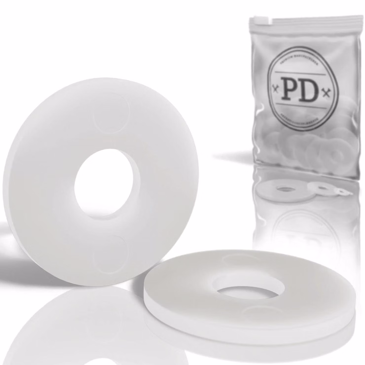 Rondelle in plastica PD® M8 - Realizzate in nylon PA di alta qualità | Confezione da 100 pezzi