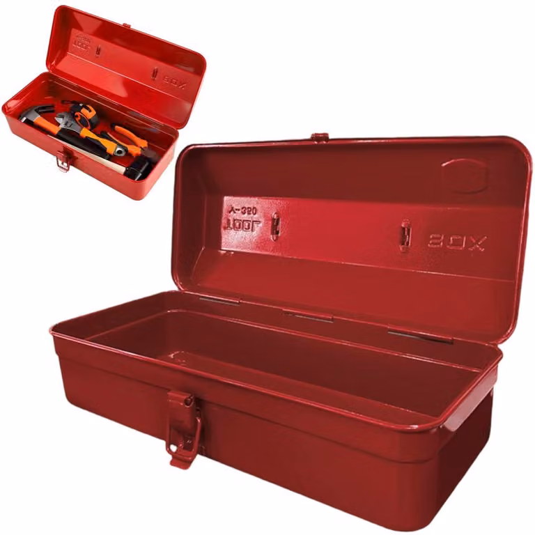 Cassetta multiuso con chiusura a scatto, vuota, dimensioni 37 x 16 x 12 cm, robusta e resistente