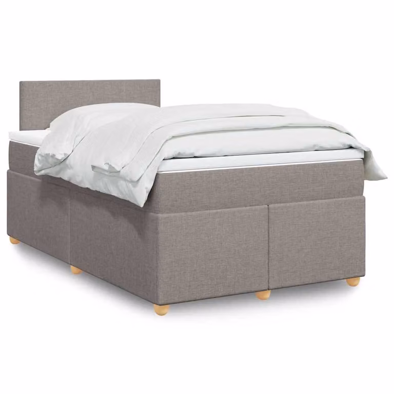 vidaXL Letto Ibrido con Giroletto a Molle e Materasso in Tessuto, L/P/H: 120 x 200 cm