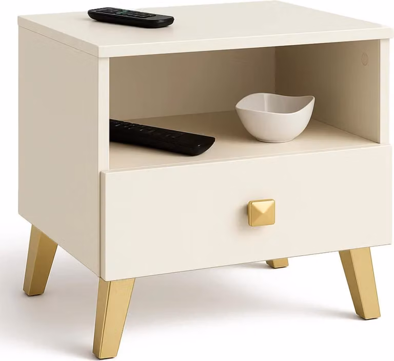 Comodino MAVRIEL - cashmere / oro