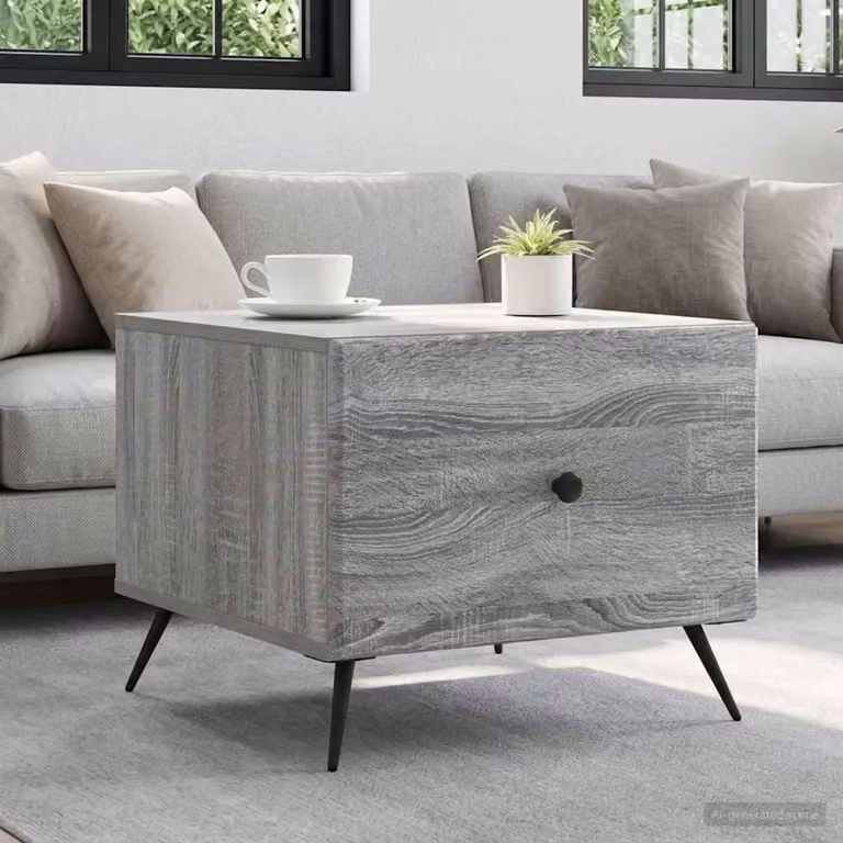 Maison Exclusive - Tavolino Sonoma grigio, 49 x 50 x 40 cm, realizzato in legno composito