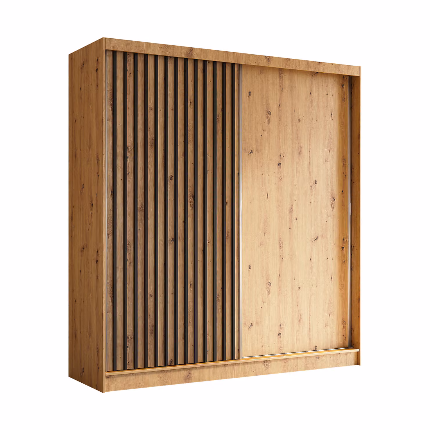 AX LIVING Cabinio armadio ad ante scorrevoli Artisan 200cm con doghe