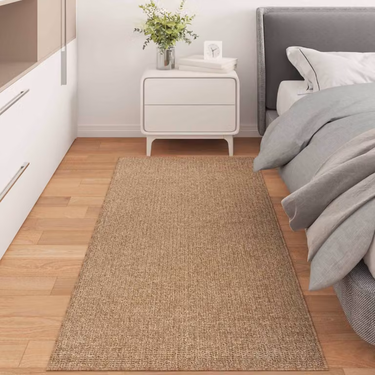 Tappeto vidaXL AGIRA per interno ed esterno, beige e marrone, L: 200 cm, P: 80 cm