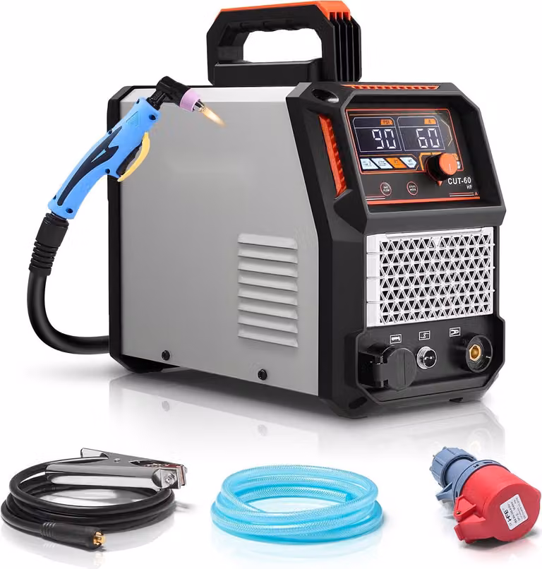 Taglierina al plasma 60 A - Taglierina al plasma IGBT - Display digitale - Funzione 2T/4T - Tempo di anticipo/ritardo regolabile (PA/PT) - 400 V trifase - Per uso industriale
