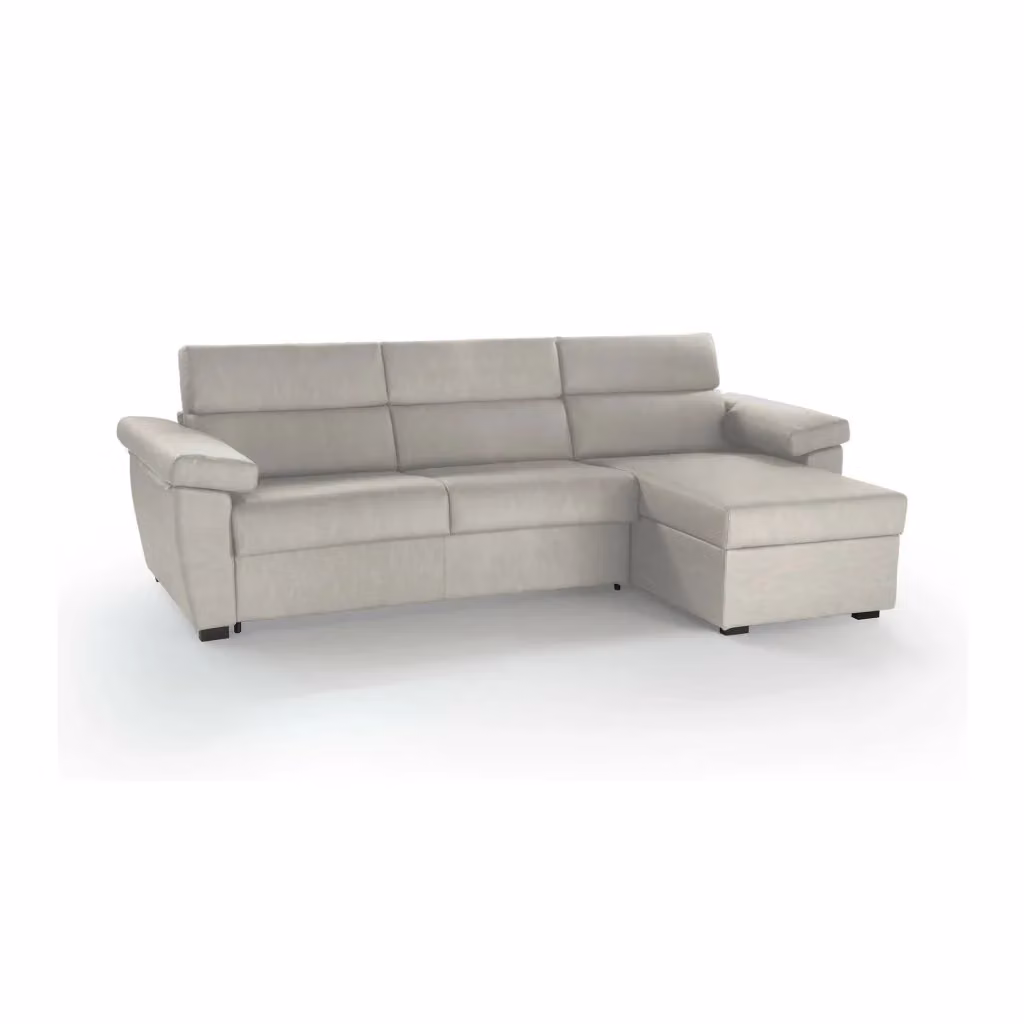 Divano Letto con Penisola Sfoderabile DMORA Made in Italy, Beige, L/P: 285 x 160 cm – 2