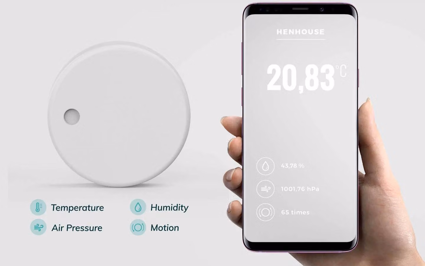Ruuvi Tag 4in1 sensore Bluetooth per temperatura, umidità, pressione dell'aria e movimento smart meter