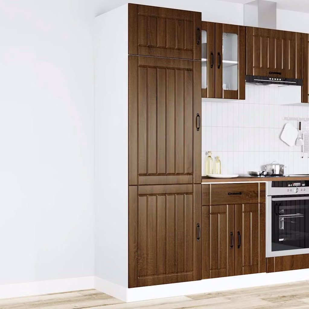 Armadio da Cucina Lucca Rovere Marrone in Legno Multistrato