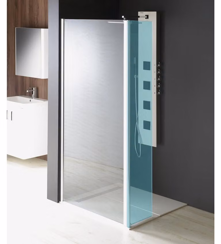 Polysan Modular Shower - Parete doccia fissa, per attacco pannello girevole, 1000 mm, vetro trasparente MS3A-100
