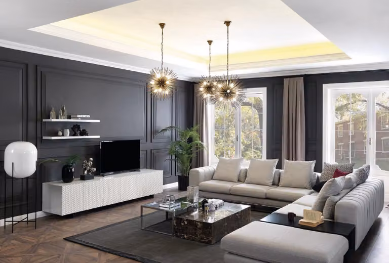 Wohnlandschaft Ecksofa L-Form tv Ständer 3x Couchtisch Couch Polster Möbel