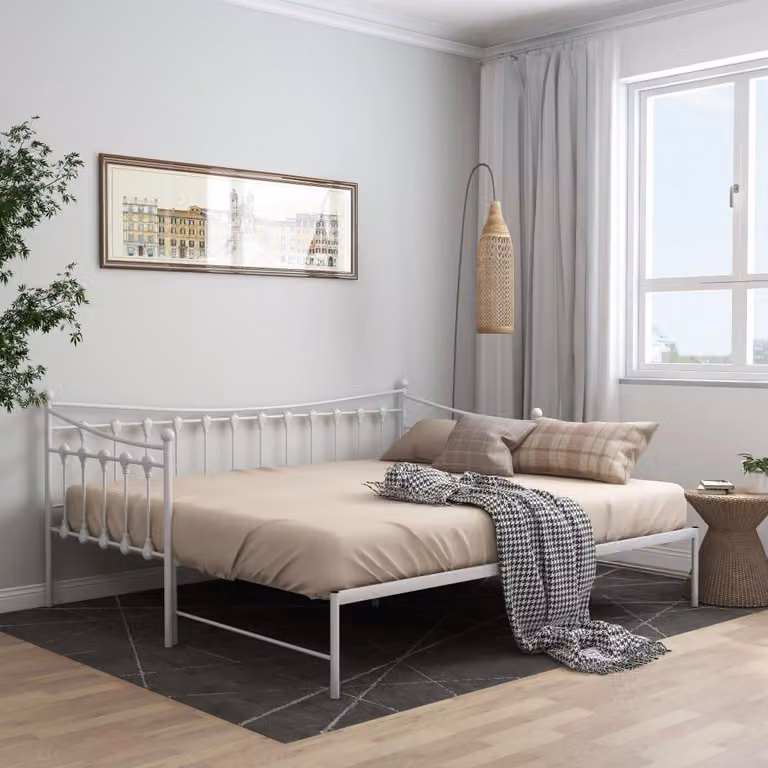 Divano letto - Letto a scomparsa - Divano trasformabile - Letto per ospiti - Divano estraibile - Struttura in metallo - 90x200 cm