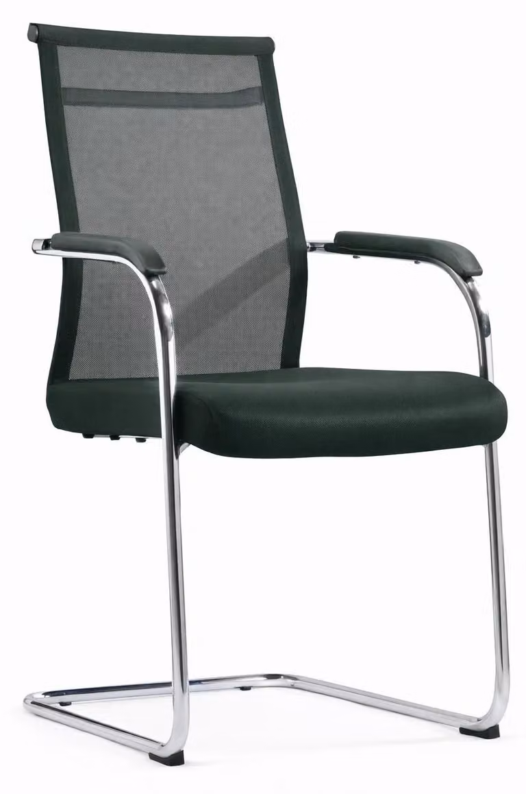 Elegante sedia da conferenza con schienale ergonomico e braccioli