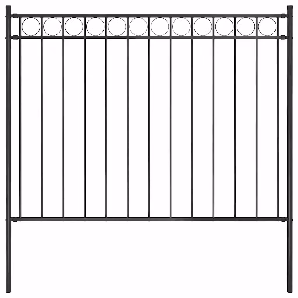 Recinzione da giardino vidaXL ASSEN in acciaio nero L: 170 cm, H: 100 cm