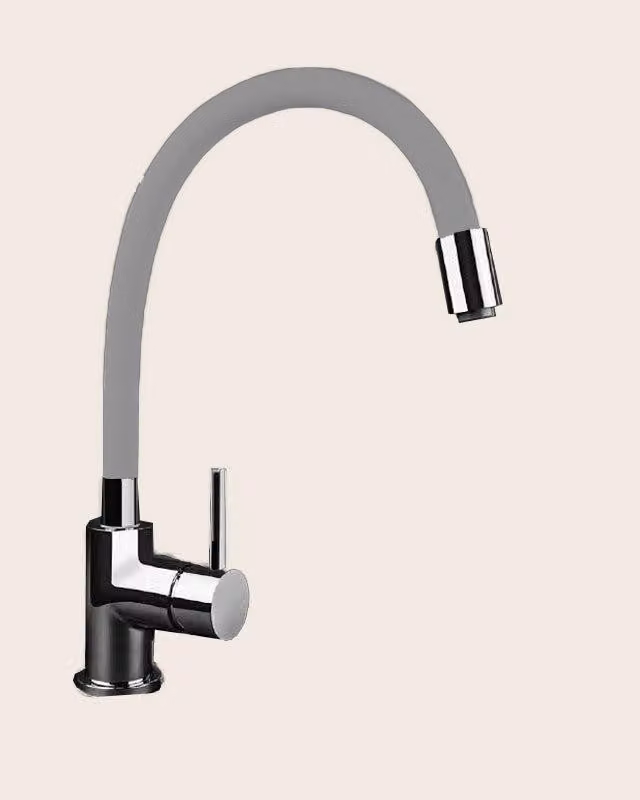 Rubinetto lavello cucina con canna flessibile grigio Cromo Artis Moderni