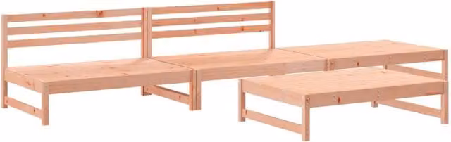 Set Salotto da Giardino 4 pz | Set di Mobili da Esterno in Legno Massello di Douglas