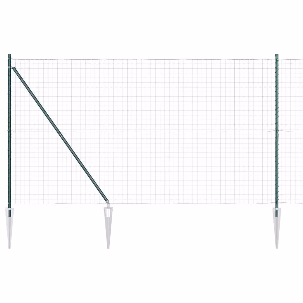 Recinzione con Posto Verde VIDAXL in Acciaio e PVC Verde L: 10 m, H: 1,5 m – 2