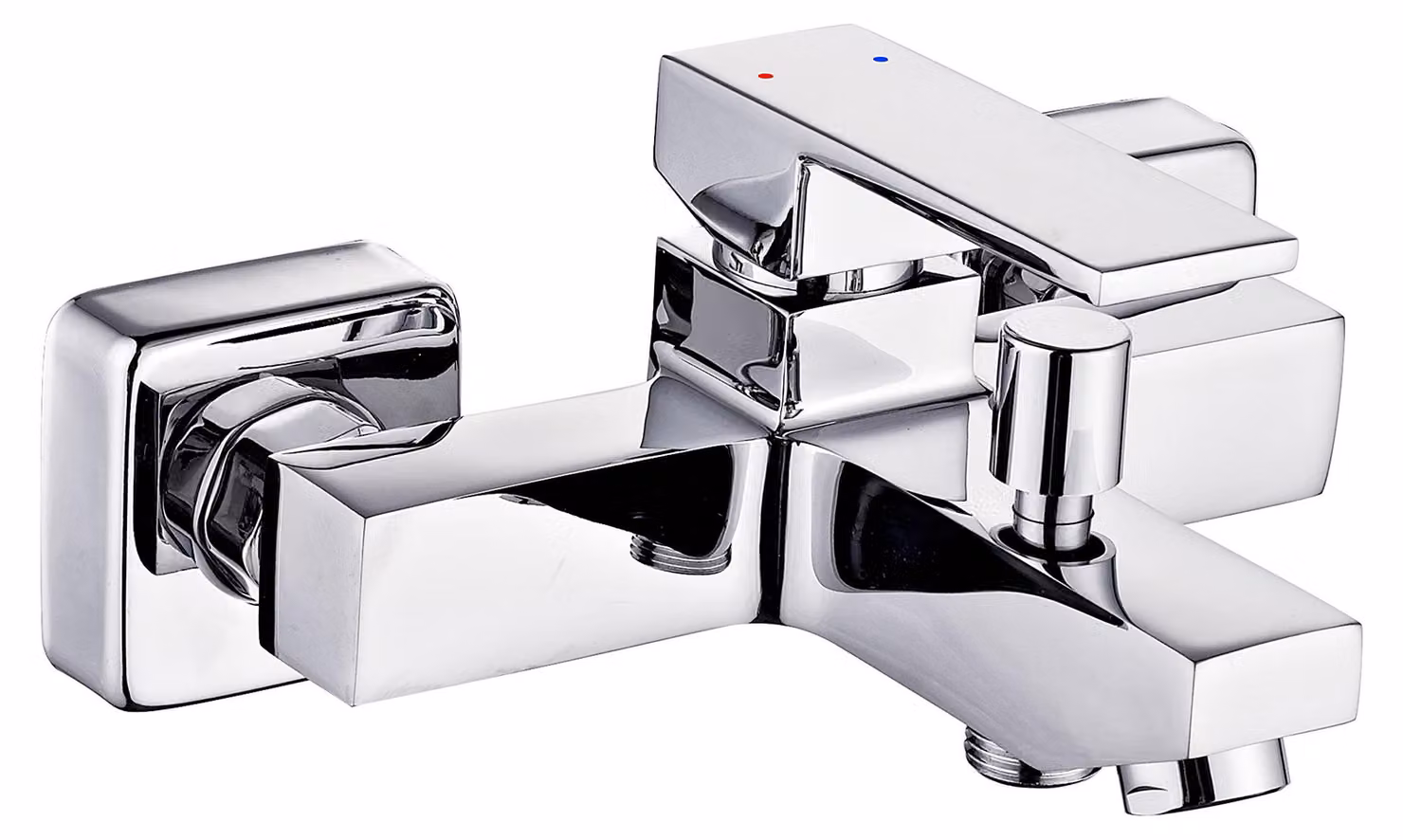 Rubinetto per termosifone, da montare a parete, con un foro, cromato, in ottone