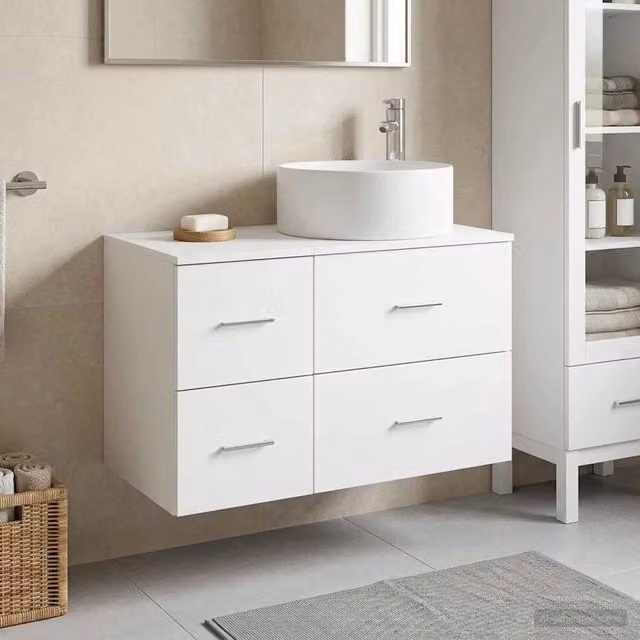 Set di mobili per il bagno 2 pz Bianco Legno ingegnerizzato 3404008