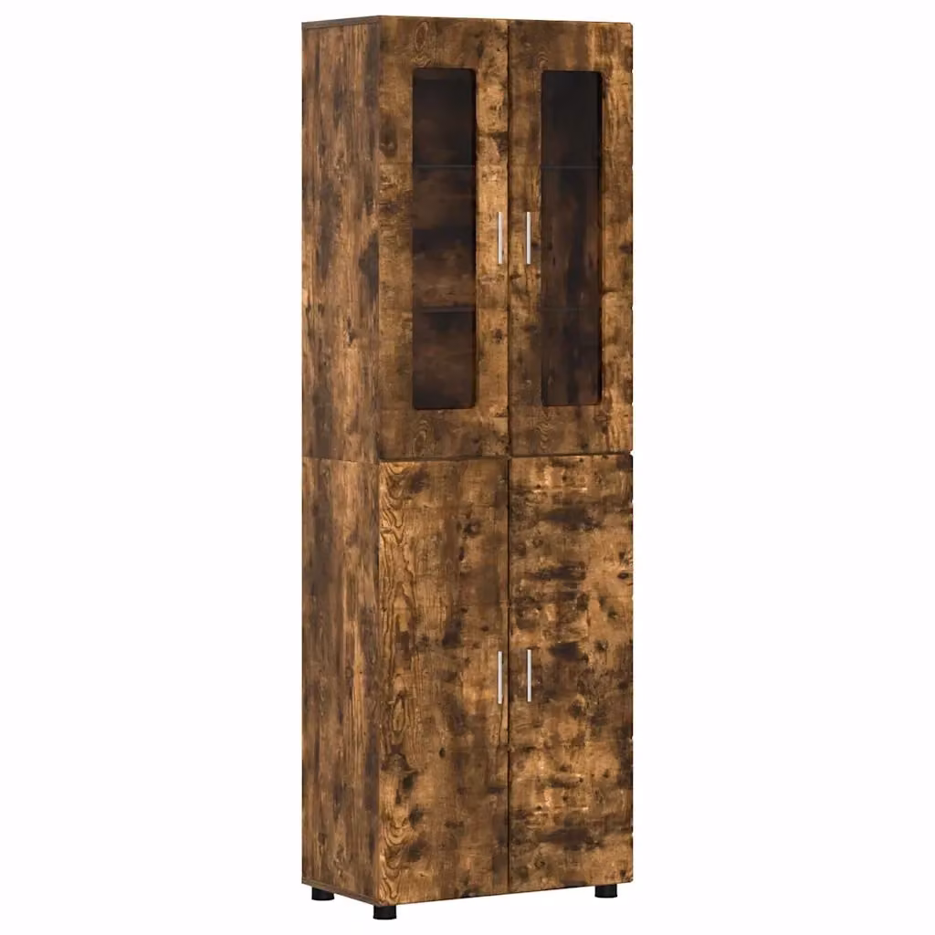vidaXL Credenza FLORIN in Rovere fumé, L 60 cm x P 35 cm x H 182 cm – 2