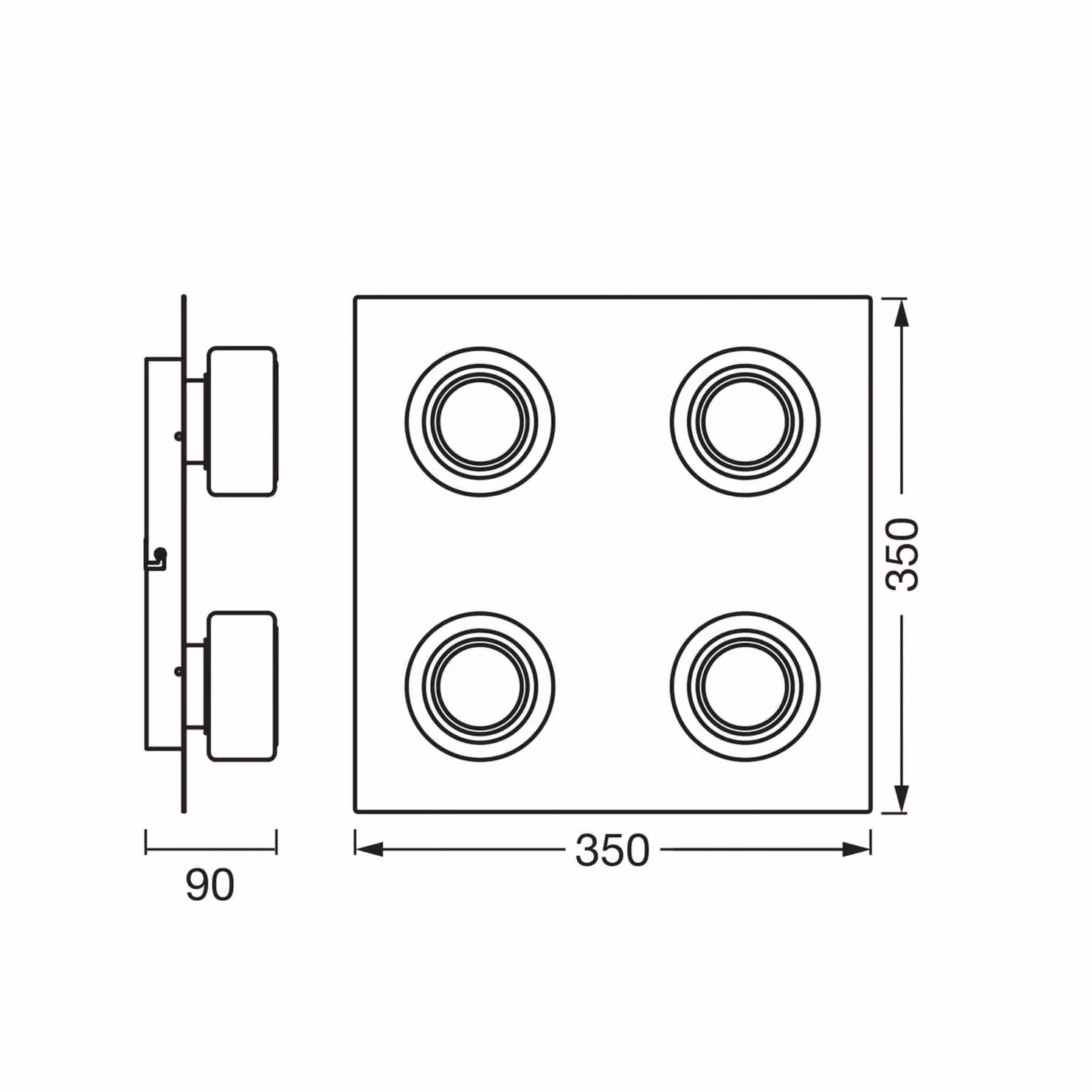 OSRAM Plafoniera ORBIS FLAME, Cromo / Argento, Bagno, Metallo, Moderno, Plafoniera