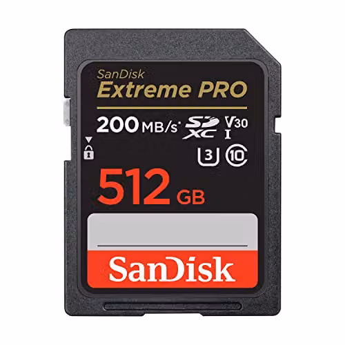SanDisk 512GB Extreme PRO scheda SDXC + RescuePro Deluxe fino a 200 MB/s UHS-I Class 10 U3 V30