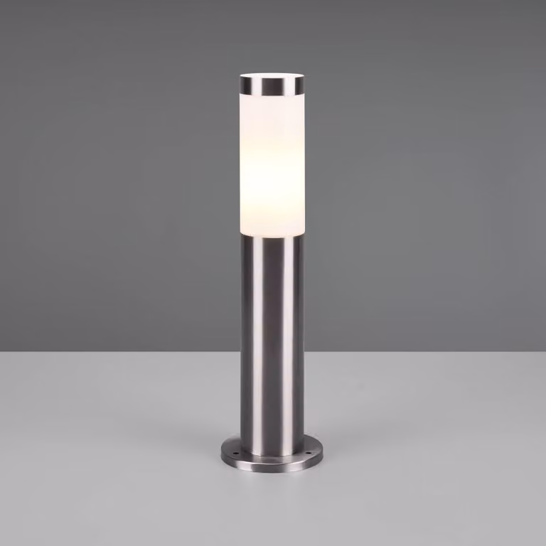 Trio Lighting Lampione da giardino Trioto, dimmerabile, Alluminio / Grigio / Zincato, Acciaio Inox, Moderno, Lampada da esterni
