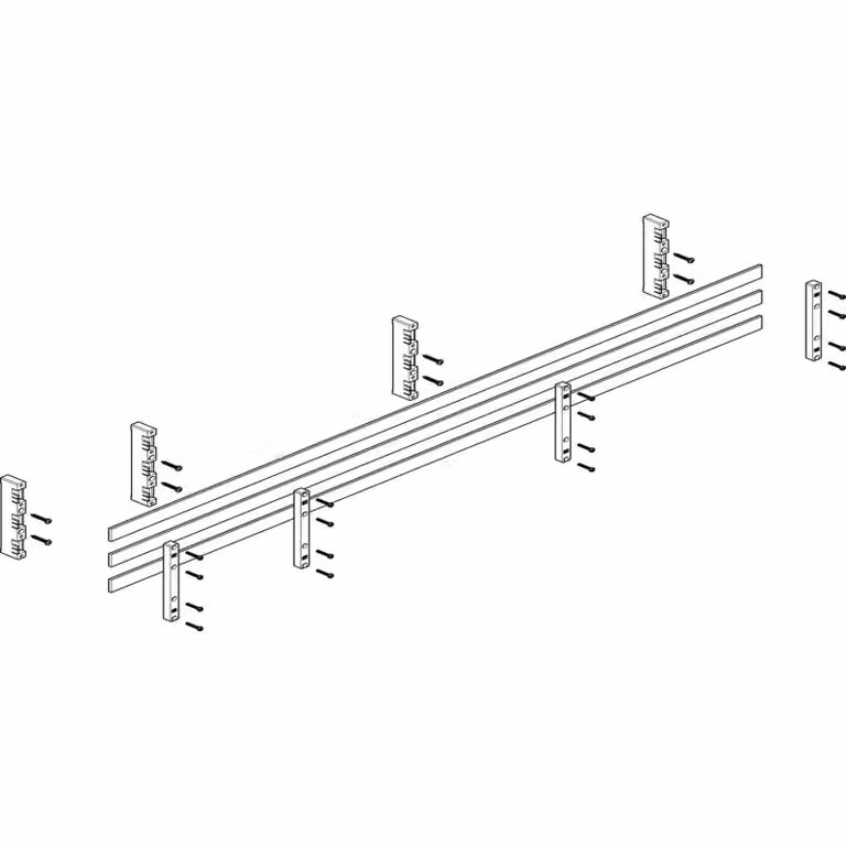 Modulo barra collettrice ABN piatto 5FB/2RE 60 mm con rame 30x5 mm, a 3 poli, EBM 32 mm MFSC52643