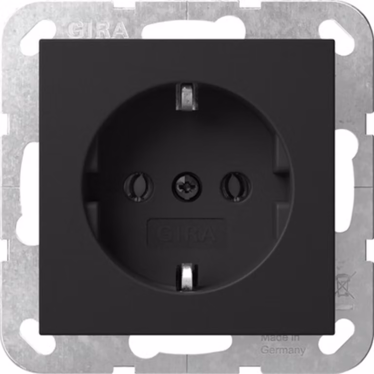 Gira 4188005 Gira E2 presa di corrente nero/opaco
