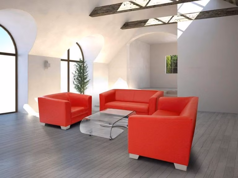Sofagarnitur 3+2+1 Sitzer Set Design Sofas Polster Couchen Leder Relax Moderne