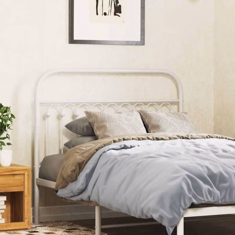 Testiera di ricambio in metallo vidaXL bianca in stile classico