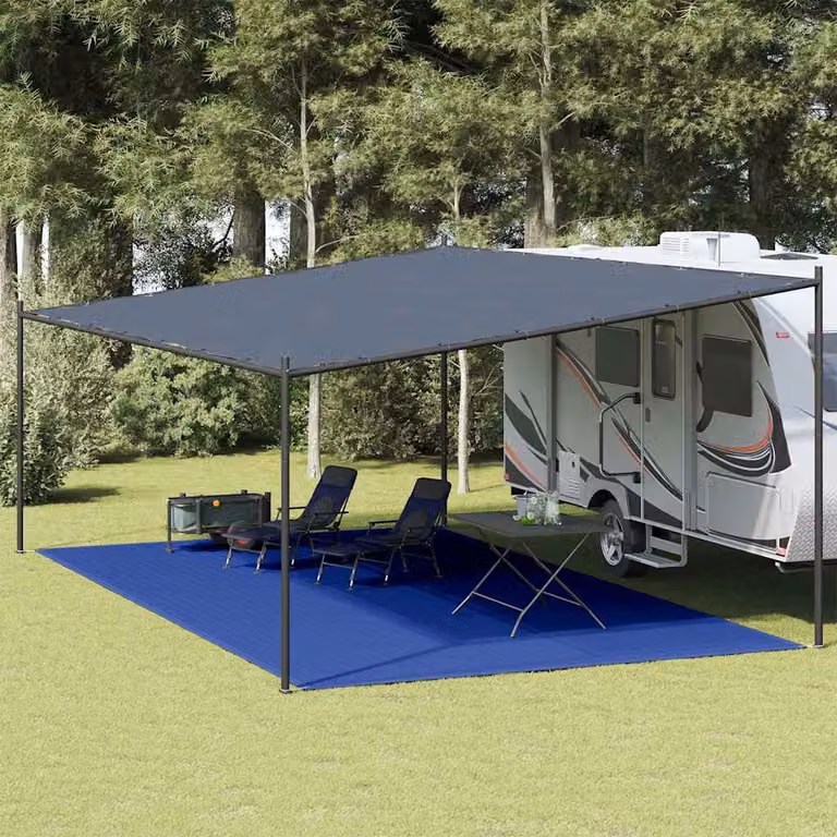 Tappeto da tenda blu in HDPE vidaXL L: 700 cm, P: 400 cm
