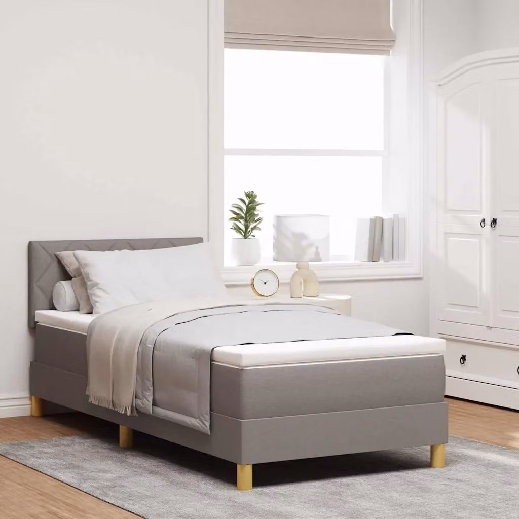 Letto con materasso ibrido Talpa vidaXL in tessuto con illuminazione LED e porta USB, L/P/H: 90 x 200 x 40 cm – 1