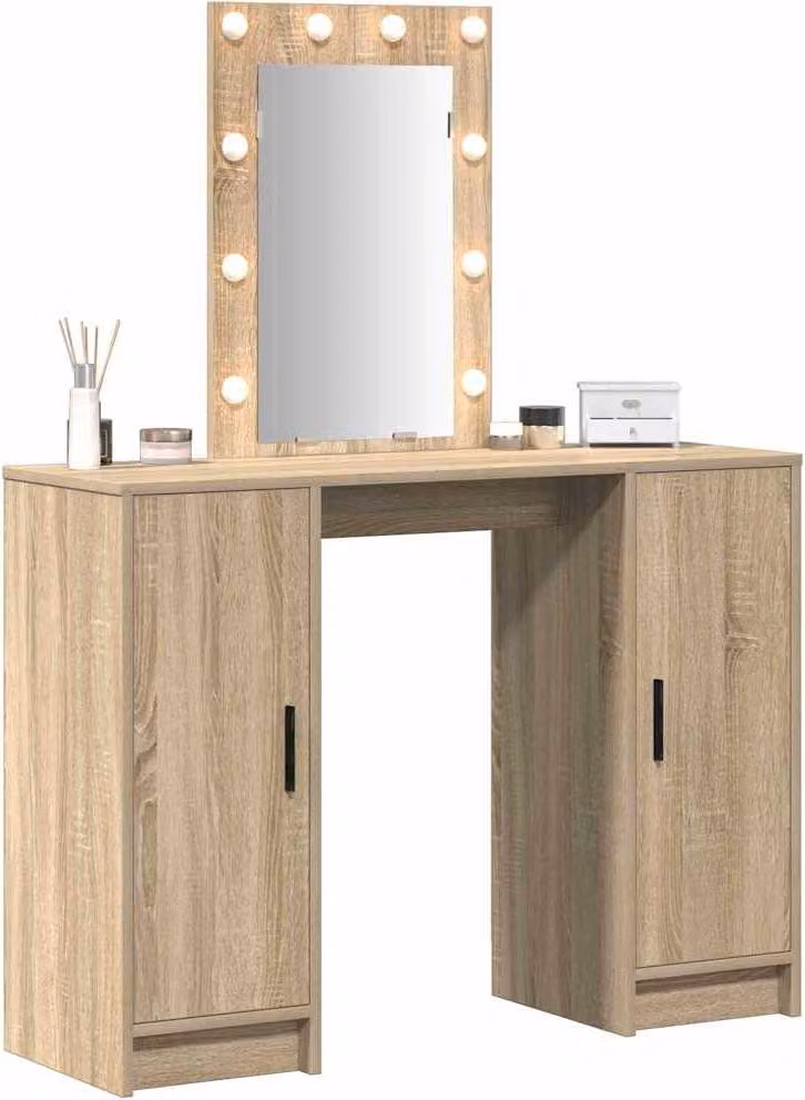 Tavolo da Trucco Marrone 102 x 33 x 135 cm Legno multistrato
