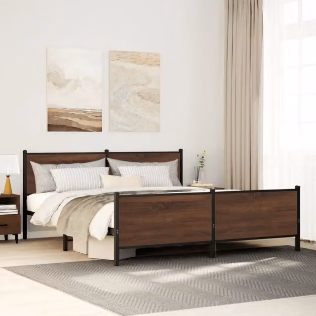 Giroletto vidaXL in metallo color rovere marrone L: 187 cm, P: 91,5 cm, H: 219 cm
