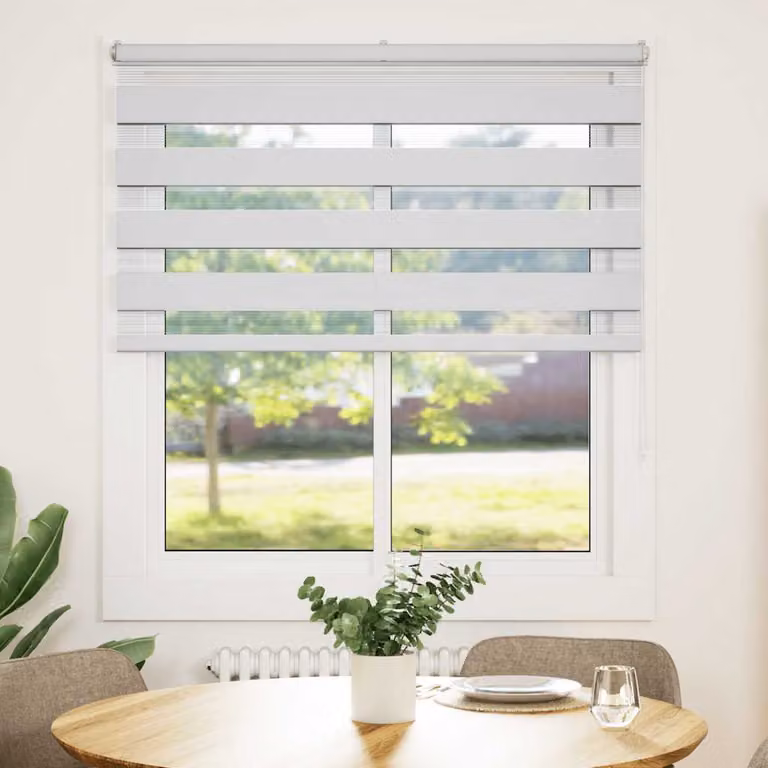 vidaXL Tenda a Rullo Zebra Larghezza Tessuto 125,9 cm Poliestere