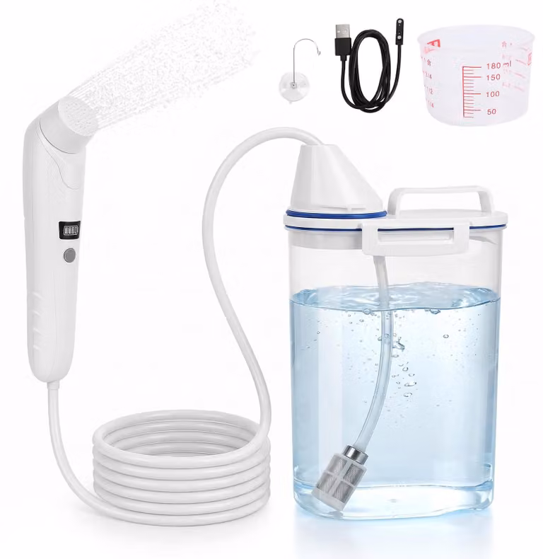 Bidet elettrico portatile, serbatoio da 2 litri, grado di protezione IPX6, ricaricabile, ideale per il campeggio