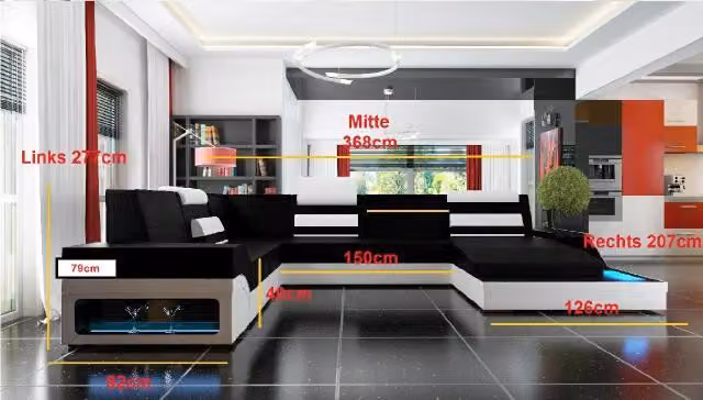Divano ad angolo, divano, poltrona, arredamento soggiorno, divano in tessuto, divano imbottito, bar, illuminazione