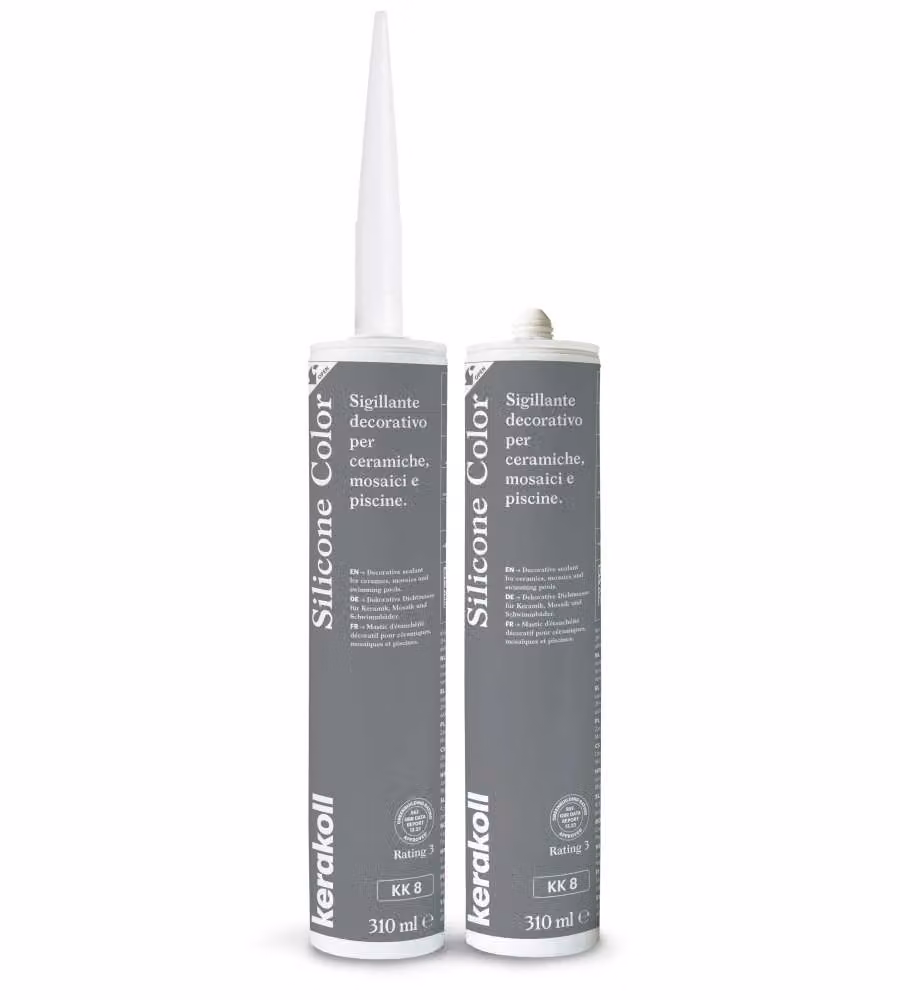 Sigillante siliconico Kerakoll Silicone Color KK8 Grigio 310 ml impermeabile per ceramiche e piscine