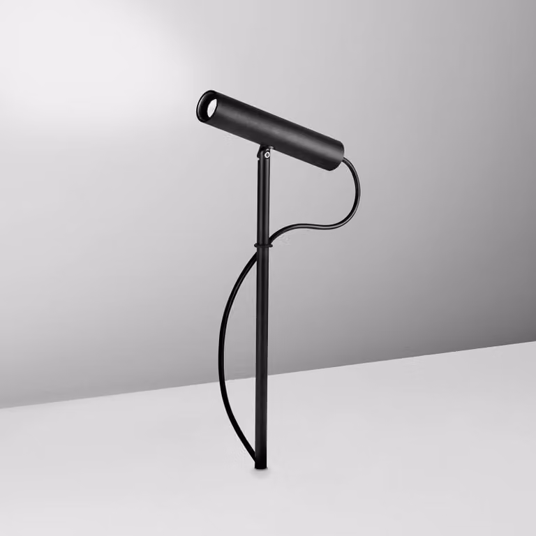 Egger Licht Farotto DLS di con picchetto a terra Altezza dello stelo 70 cm nero 3.000 Stick, Nero, Alluminio, Moderno