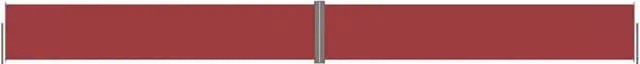 Tenda da sole laterale retrattile/schermo privacy per patio giardino terrazza balcone 117 x 1200 cm rosso 02_0007453