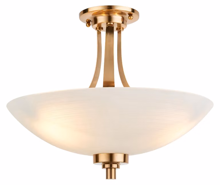 Lampada a sospensione WELLES in ottone invecchiato spazzolato, 3xE27x20W, vetro, dimensioni: 35x41x41 cm, IP20, Endon