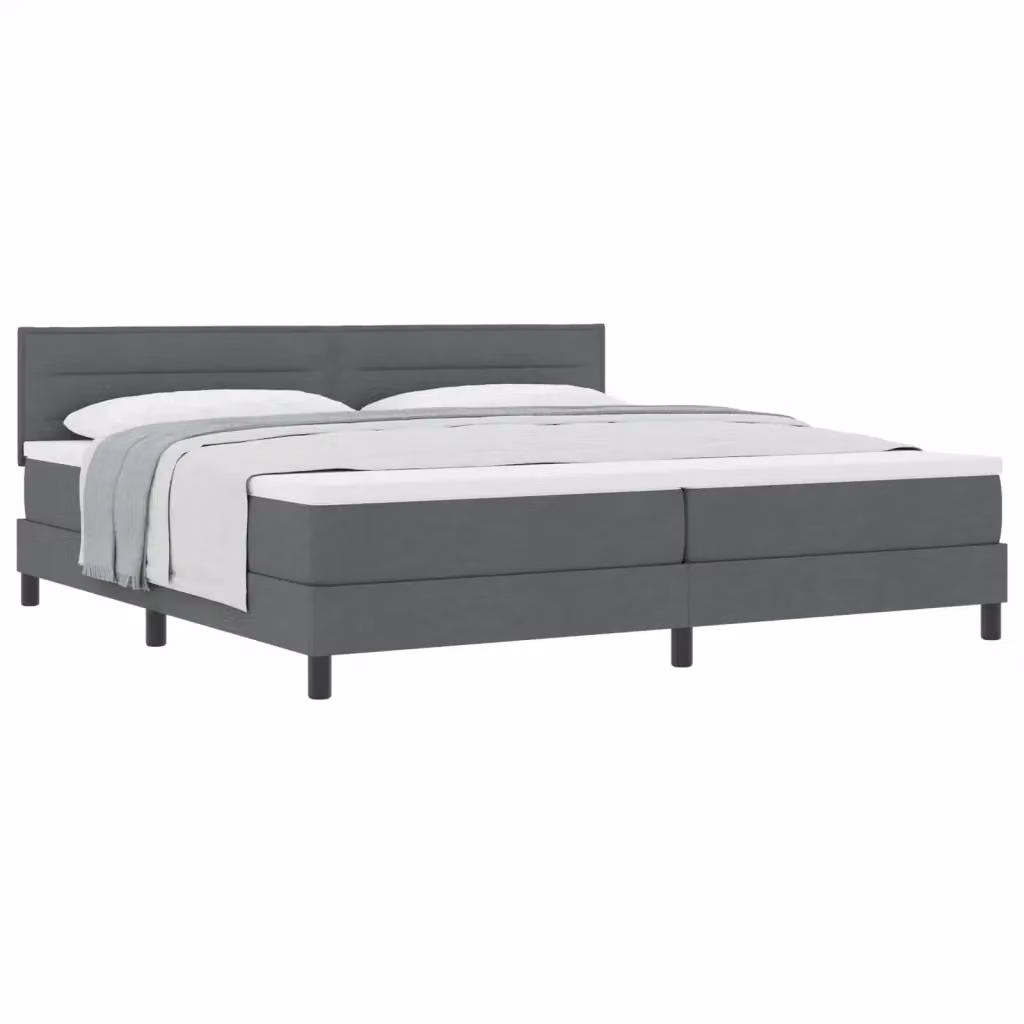 Letto matrimoniale ibrido con testiera vidaXL in tessuto grigio L: 200 cm, P: 200 cm, H: 280 cm – 2